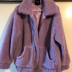 Lavender Sherpa coat
